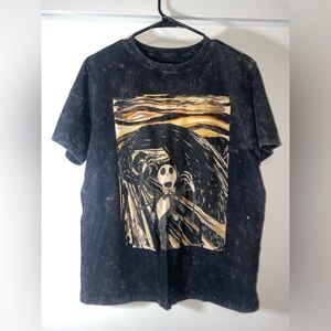 Nightmares before Christmas the scream mineral wash tee size medium